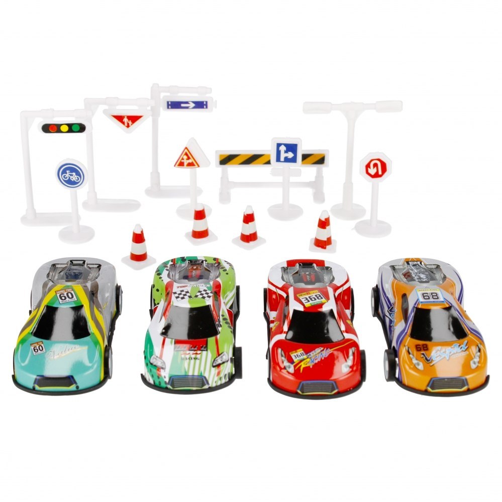 AUTO RACE MET AKC 11X35X4 MC 4PCS SIGNS 90/180 MEGA CREATIVE